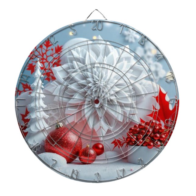 Winter Blossom Composition Dartboard (Front)