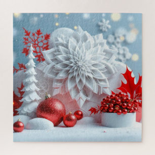 Winter Blossom Composition Jigsaw Puzzle