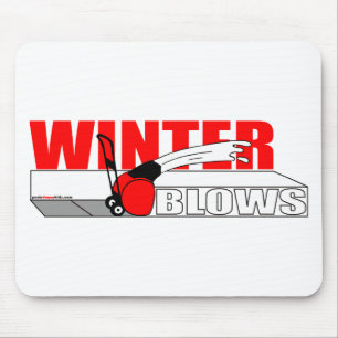 WINTER BLOWS MOUSE MAT