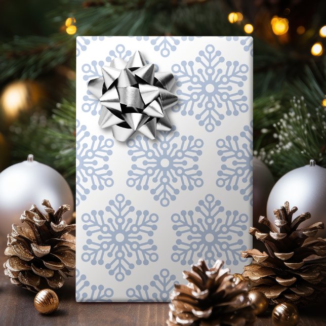 Winter Blue And White Snowflakes Christmas Holiday Wrapping Paper (Winter Blue And White Snowflakes Christmas Holiday Wrapping Paper)
