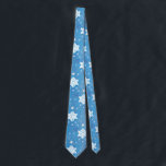 Winter blue and white Snowflakes pattern Tie<br><div class="desc">Modern snowflake pattern in light blue and white. Need more? Check out other holiday designs at my store! Cheers! :)</div>