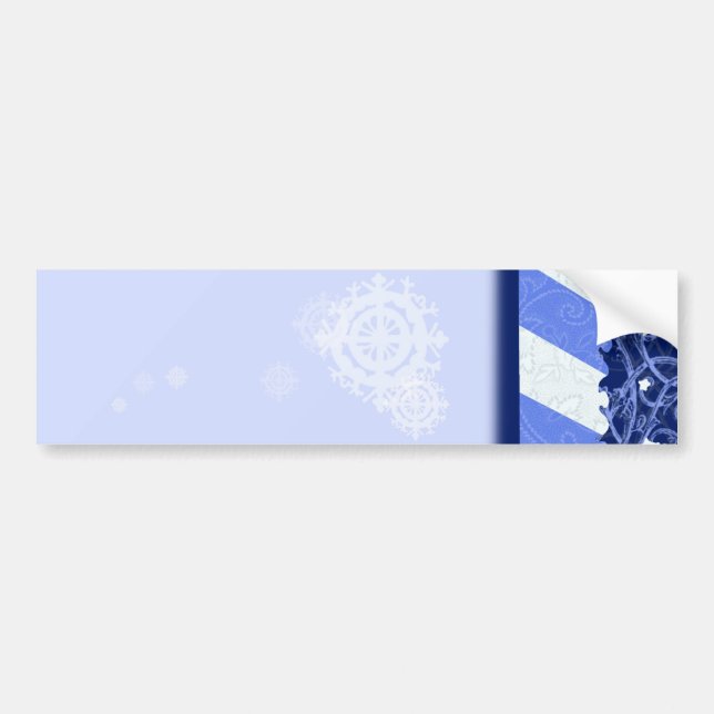 Winter Blue Bumper Sticker (Front)