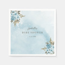Winter Blue Floral Baby Shower