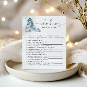 Winter blue forest Who knows mummy best game