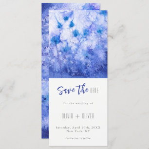 Winter Blue Garden Save the Date Invitation