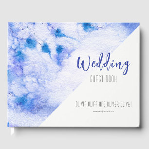 Winter Blue Garden Wedding  Guest Book