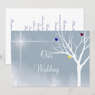 Winter Blue Gay/Lesbian  Wedding Invitation