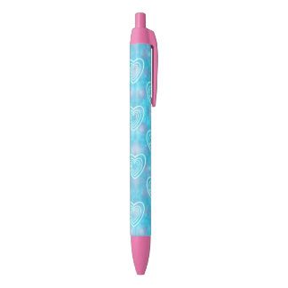 Winter Blue Hearts Ink Pen