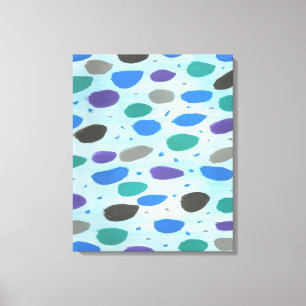 Winter Blue Ice Storm Canvas Art Print