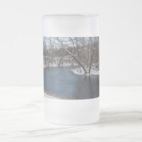 Winter Blue James River Frosted Glass Beer Mug