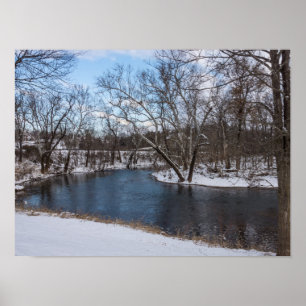 Winter Blue James River Poster