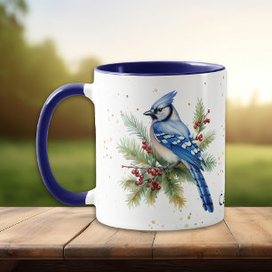 Winter Blue Jay Nature Mug