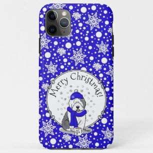 Winter Blue Old English Sheepdog Dog (Grey 1) Cute iPhone 11 Pro Max Case