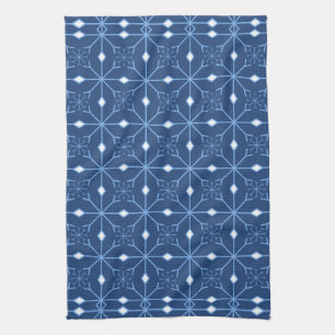 Winter Blue Snow and Ice Kitchen Towel