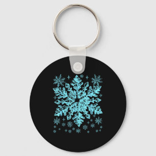 Winter Blue Snowflake Christmas Xmas Costumes Men  Key Ring