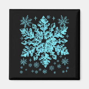 Winter Blue Snowflake Christmas Xmas Costumes Men Magnet