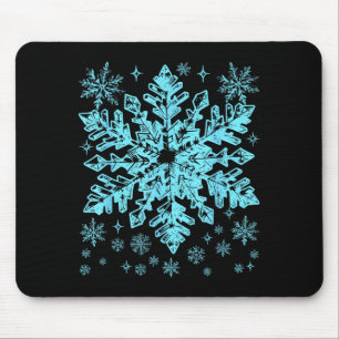 Winter Blue Snowflake Christmas Xmas Costumes Men Mouse Mat