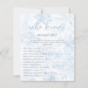 Winter Blue Snowflake Who Knows Mummy Game