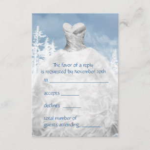 Winter Blue Snowflakes Quinceanera RSVP