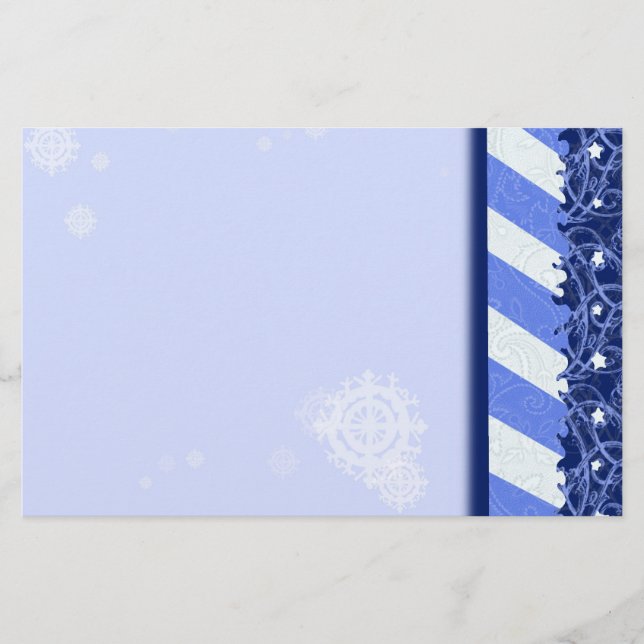 Winter Blue Stationery (Front)