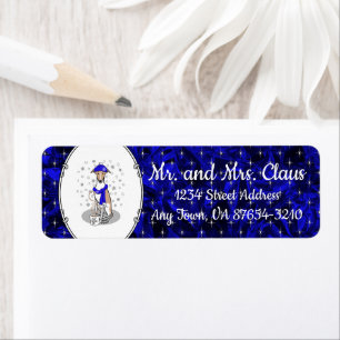 Winter Blue Whippet Snow Scarf - Fawn & white Cute