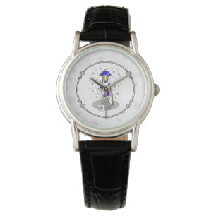 Winter Blue Whippet Snow Scarf - Fawn & white Cute Watch
