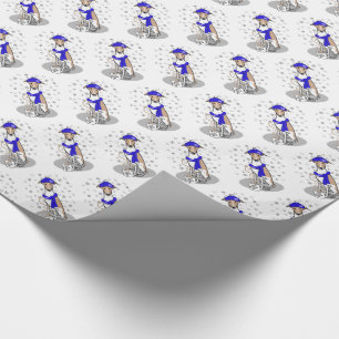 Winter Blue Whippet Snow Scarf - Fawn & white Cute Wrapping Paper