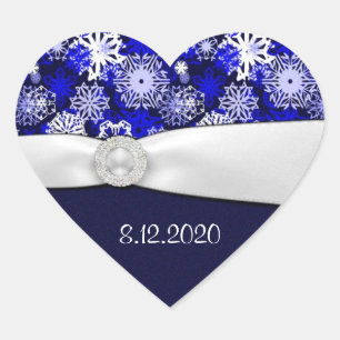 Winter Blue & White Snowflake Envelope Seals