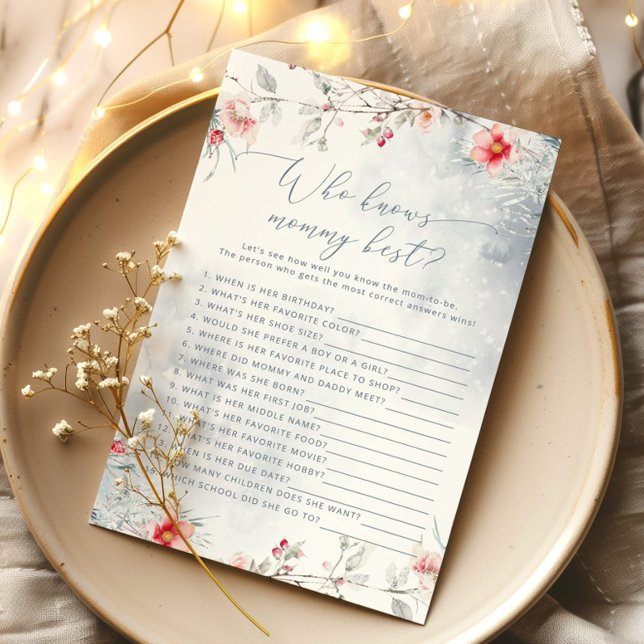 Winter blue Who knows mummy best baby shower game (Creator Uploaded)