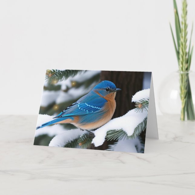 Winter Bluebird Card (Front)