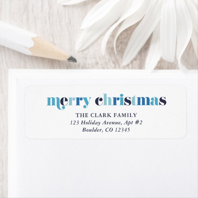 Winter Blues Lettering "Merry Christmas" (Insitu)