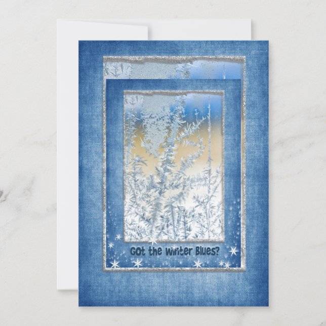 Winter Blues Party Invitation (Front)