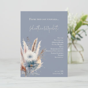 Winter Boho Floral Wedding   Blue Programme