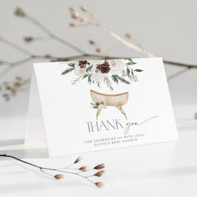 Winter boho nursery baby shower thank you (Creator Uploaded)