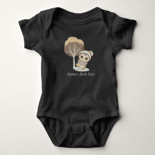 Winter Boho Penguin With Text Baby Bodysuit