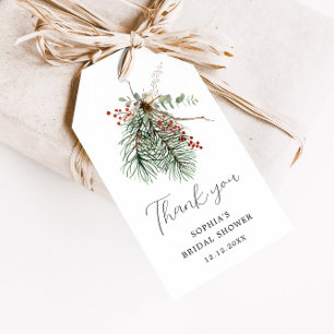 Winter Botanical Bouquet Gift Tags