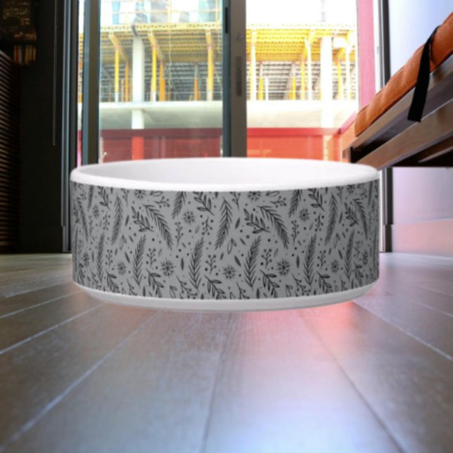 Winter Botanical | Ceramic Pet Bowl (Creator Uploaded)