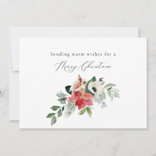 Winter Botanical Greenery Merry Christmas Holiday Card