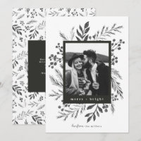 Winter Botanicals Christmas Photo Black and White