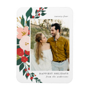 Winter Botanicals Holiday Photo Magnet