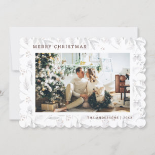 Winter Botanicals Photo Merry Christmas Card