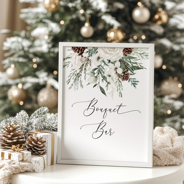Winter Bouquet Bar wedding Poster (Creator Uploaded)