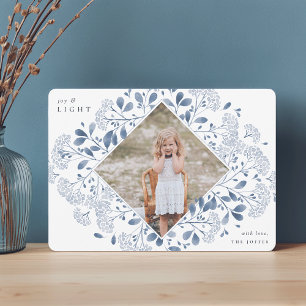 Winter Bouquet Hanukkah Photo Holiday Card