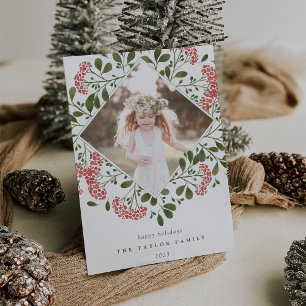 Winter Bouquet Holiday Photo Card