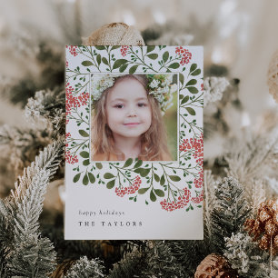 Winter Bouquet   Holiday Photo Card