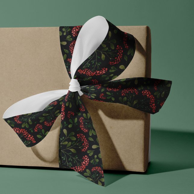 Winter Bouquet Pattern Grosgrain Ribbon (Creator Uploaded)