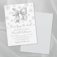 Winter Bow Bridal Shower Invitation