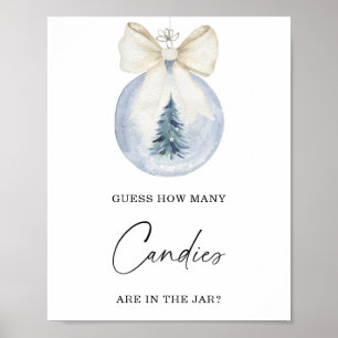 Winter bow Guess how many candies Poster