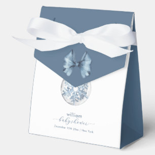 Winter Bow Snowflake Ornament Baby Shower  Favour Box