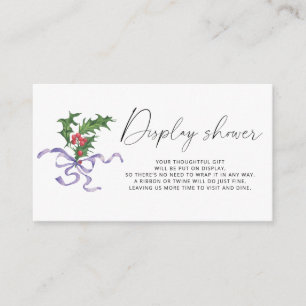  Winter branch Display shower Enclosure Card